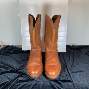 Durango Western Cowboy Boots: Brown Leather Work Boot, Men's 12D